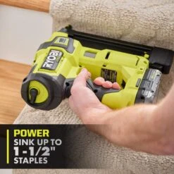 Ryobi ONE+ HP 18V Brushless Cordless 18-Gauge Narrow Crown Stapler (Tool Only) -RYOBI TOOLS SALE ryobi staplers pbl324b 1d 1000