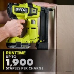 Ryobi ONE+ HP 18V Brushless Cordless 18-Gauge Narrow Crown Stapler (Tool Only) -RYOBI TOOLS SALE ryobi staplers pbl324b 66 1000