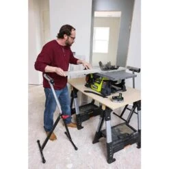 Ryobi ONE+ HP 18V Brushless Cordless 8-1/4 In. Compact Portable Jobsite Table Saw And Miter Saw Kit W/ (2) Batteries & Charger -RYOBI TOOLS SALE ryobi stationary table saws pblts01k pbt01b 1f 1000