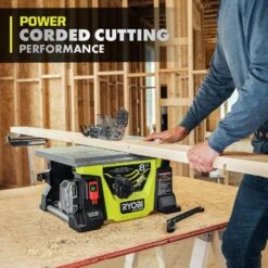 Ryobi ONE+ HP 18V Brushless Cordless 8-1/4 In. Compact Portable Jobsite Table Saw And Miter Saw Kit W/ (2) Batteries & Charger -RYOBI TOOLS SALE ryobi stationary table saws pblts01k pbt01b a0 1000