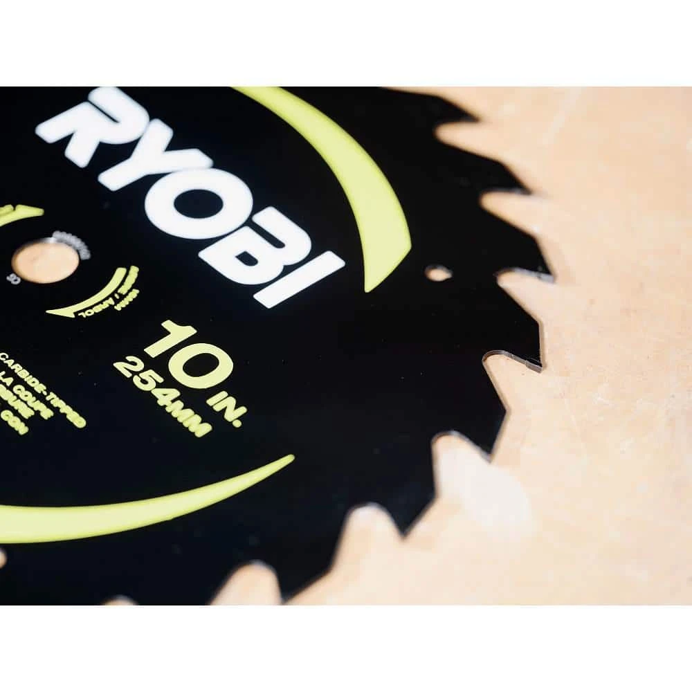 Ryobi 10 In. 24 Carbide Teeth Thin Kerf Miter Saw Blade 6 Ryobi 10 In. 24 Carbide Teeth Thin Kerf Miter Saw Blade - Image 6