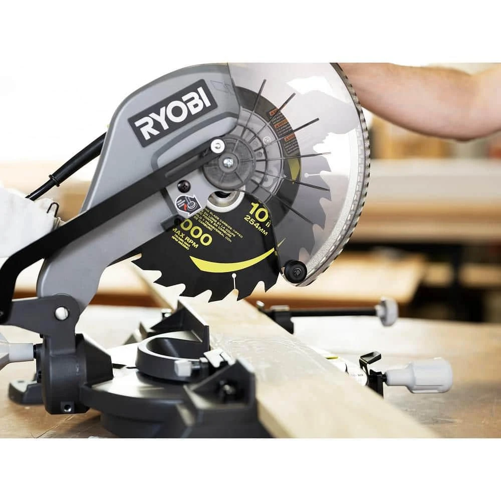 Ryobi 10 In. 24 Carbide Teeth Thin Kerf Miter Saw Blade 4 Ryobi 10 In. 24 Carbide Teeth Thin Kerf Miter Saw Blade - Image 4
