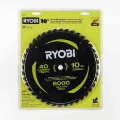 Ryobi 10 In. 40 Carbide Teeth Thin Kerf Miter Saw Blade -RYOBI TOOLS SALE ryobi table saw blades miter saw blades a181002 40 1000