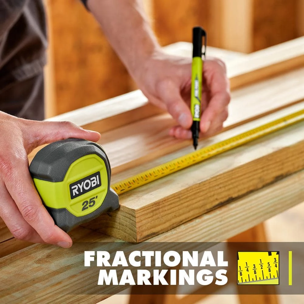 Ryobi 25 Ft. Compact Tape Measure 2 Ryobi 25 Ft. Compact Tape Measure - Image 2