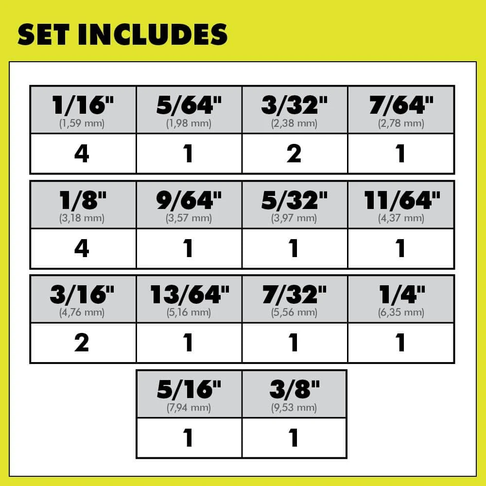 Ryobi Titanium Drill Bit Set (22-Piece) 2 Ryobi Titanium Drill Bit Set (22-Piece) - Image 2