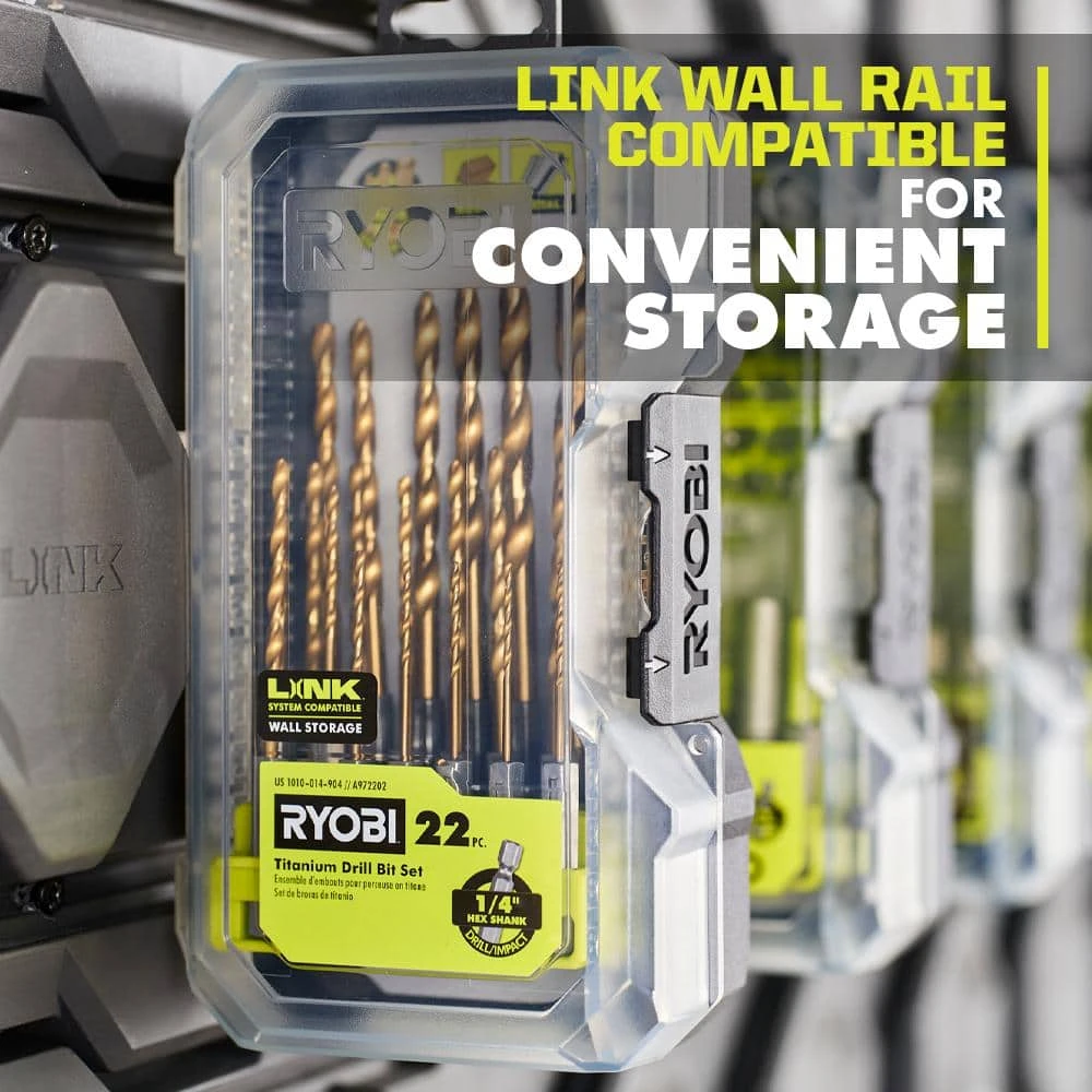 Ryobi Titanium Drill Bit Set (22-Piece) 3 Ryobi Titanium Drill Bit Set (22-Piece) - Image 3