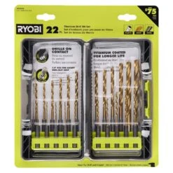 Ryobi Titanium Twist Drill Bit Kit (22-Piece)