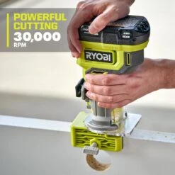 Ryobi ONE+ 18V Lithium-Ion 4.0 Ah Compact Battery (2-Pack) And Charger Kit With Compact Fixed Base Router -RYOBI TOOLS SALE ryobi wood routers psk006 pcl424b a0 1000