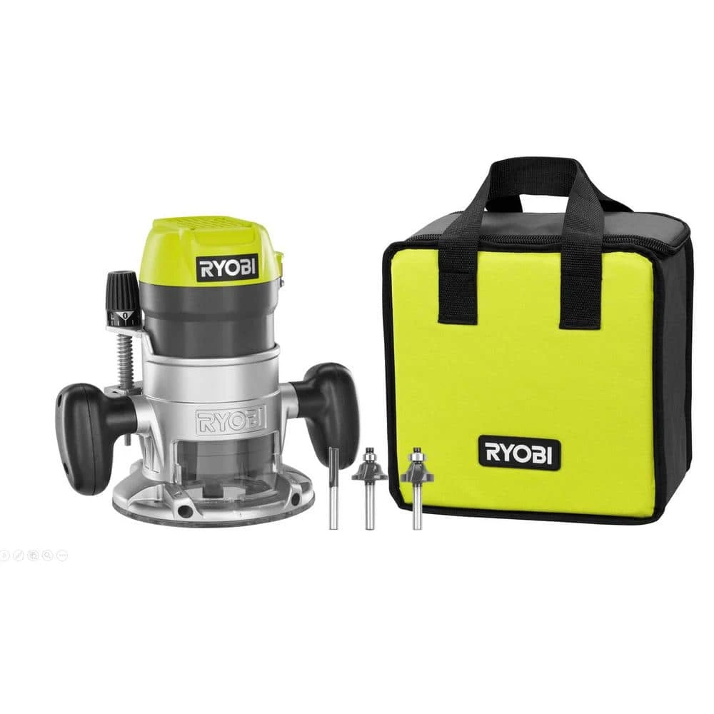 Ryobi 8.5 Amp 1-1/2 Peak HP Fixed Base Corded Router 1 Ryobi 8.5 Amp 1-1/2 Peak HP Fixed Base Corded Router
